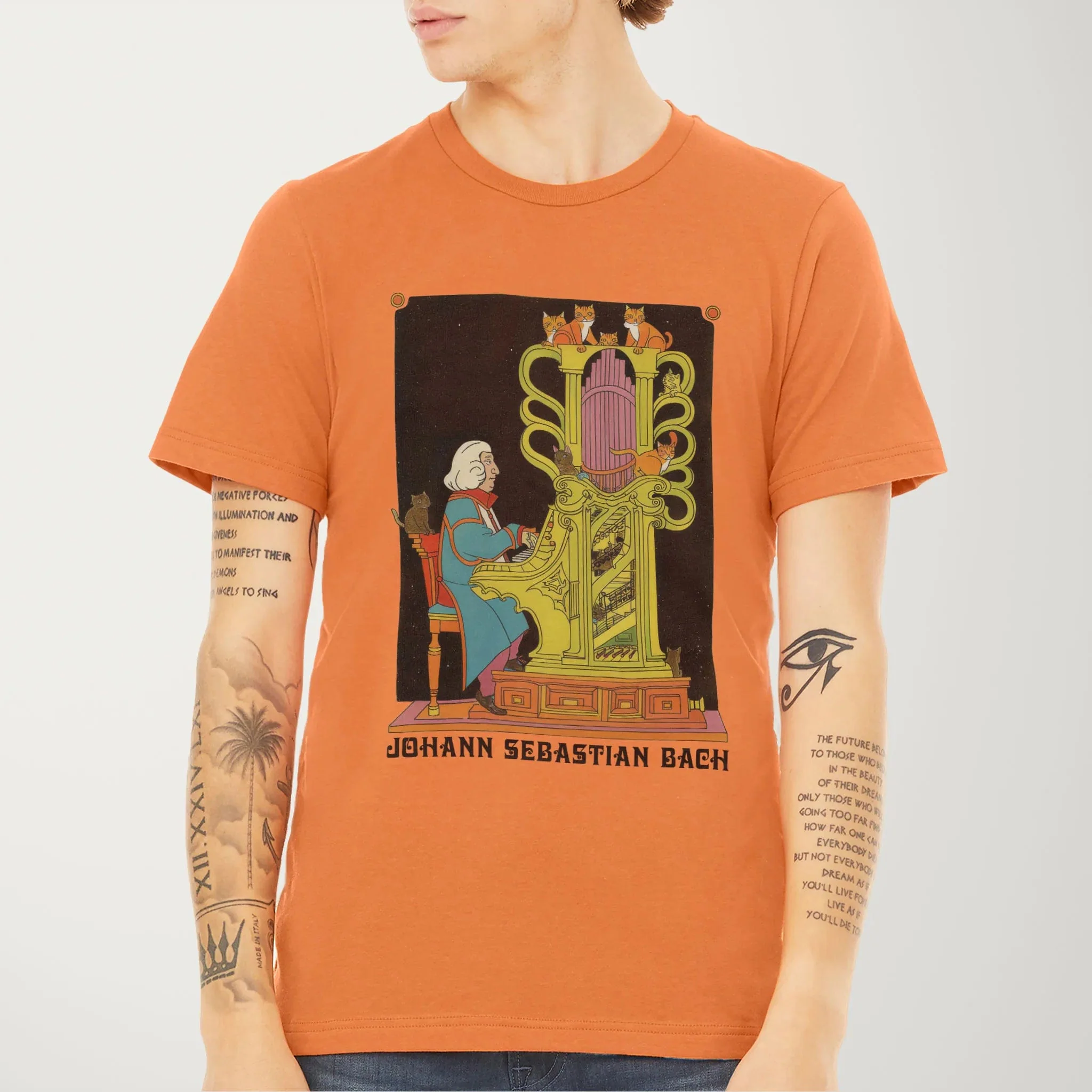 Bach: Organ Cats T-Shirt - Image 3